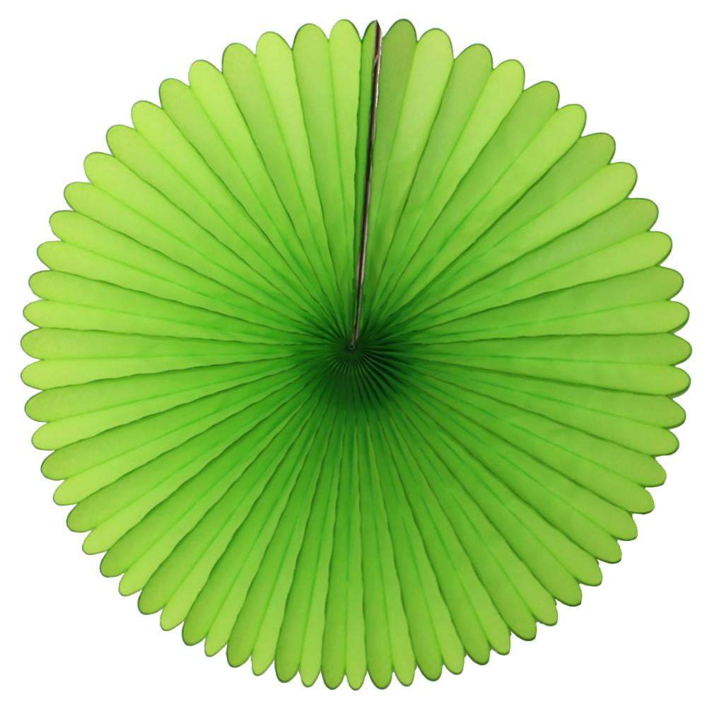 Lime Tissue Paper Fan 13″