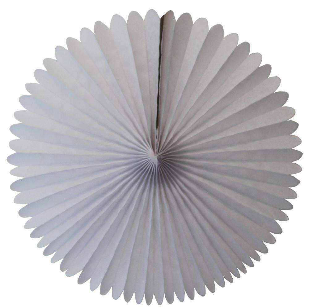 White Tissue Paper Fan 13″