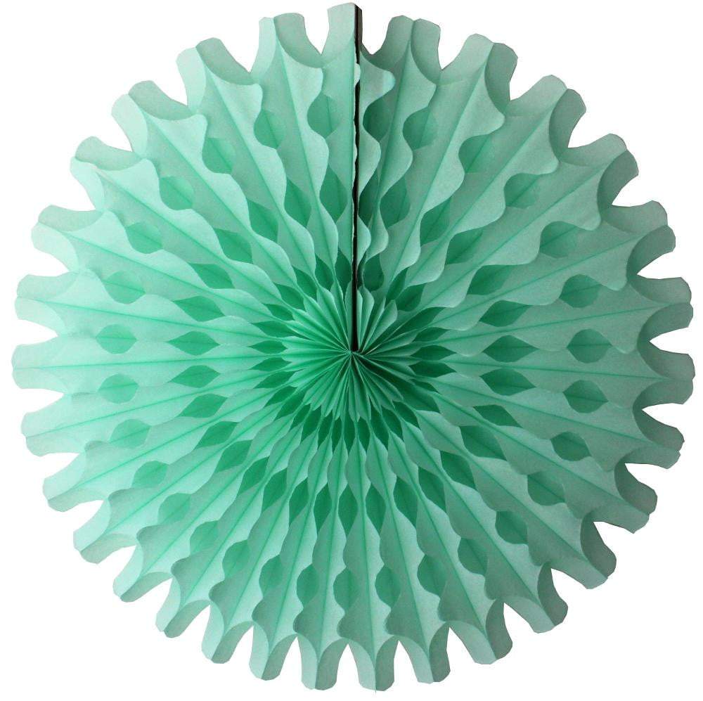 Mint Tissue Paper Fan 18″