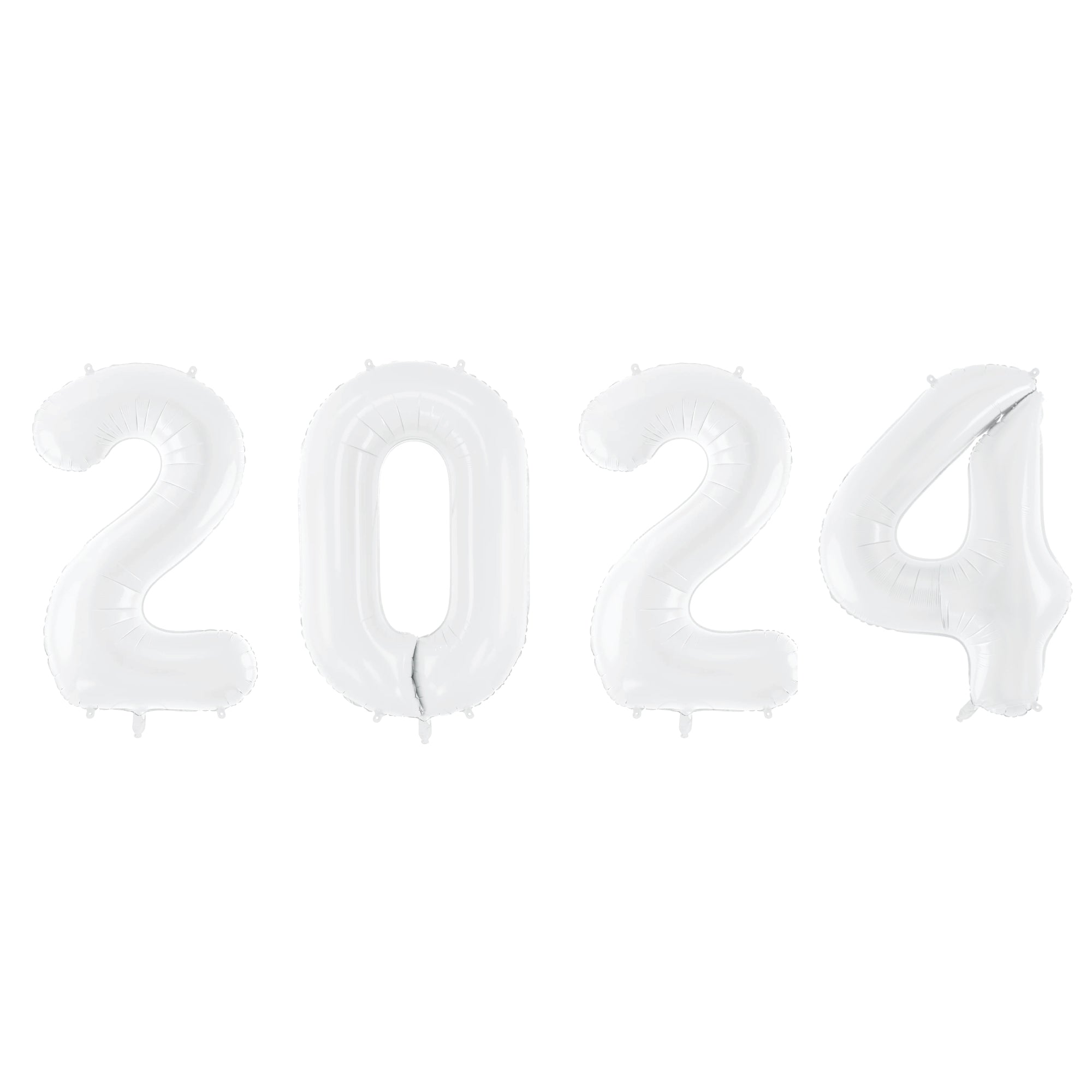 White 2024 Number Balloon Year 34in