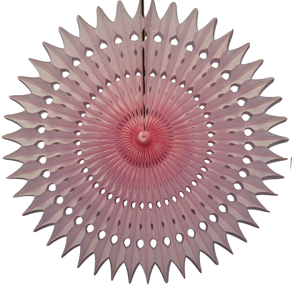 Pink Tissue Paper Fan 21in