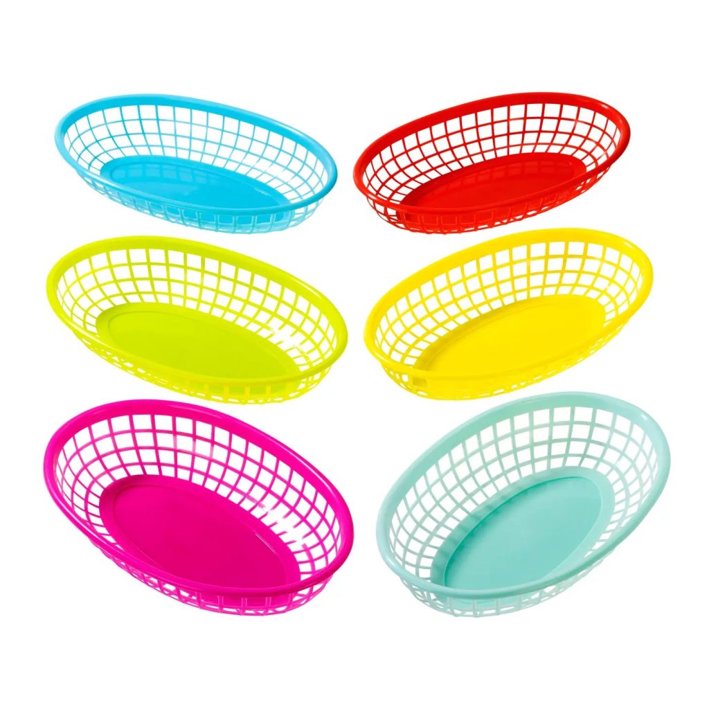 Multicolored Food Baskets 6ct