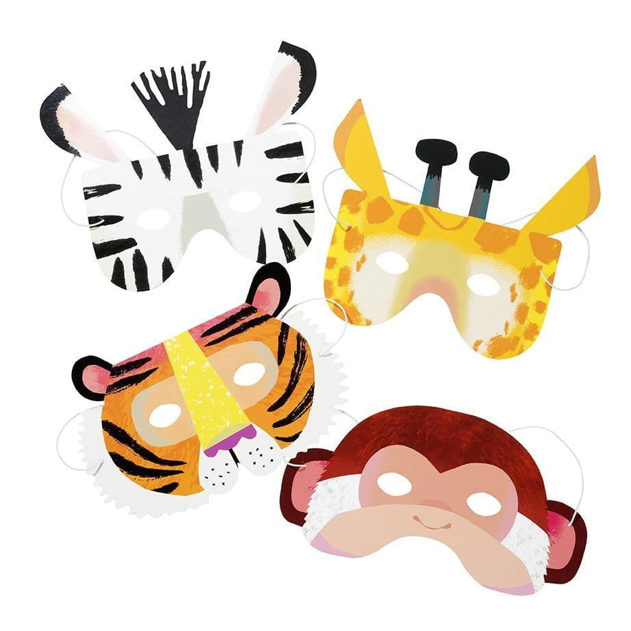 Party Animals Paper Masks 8ct