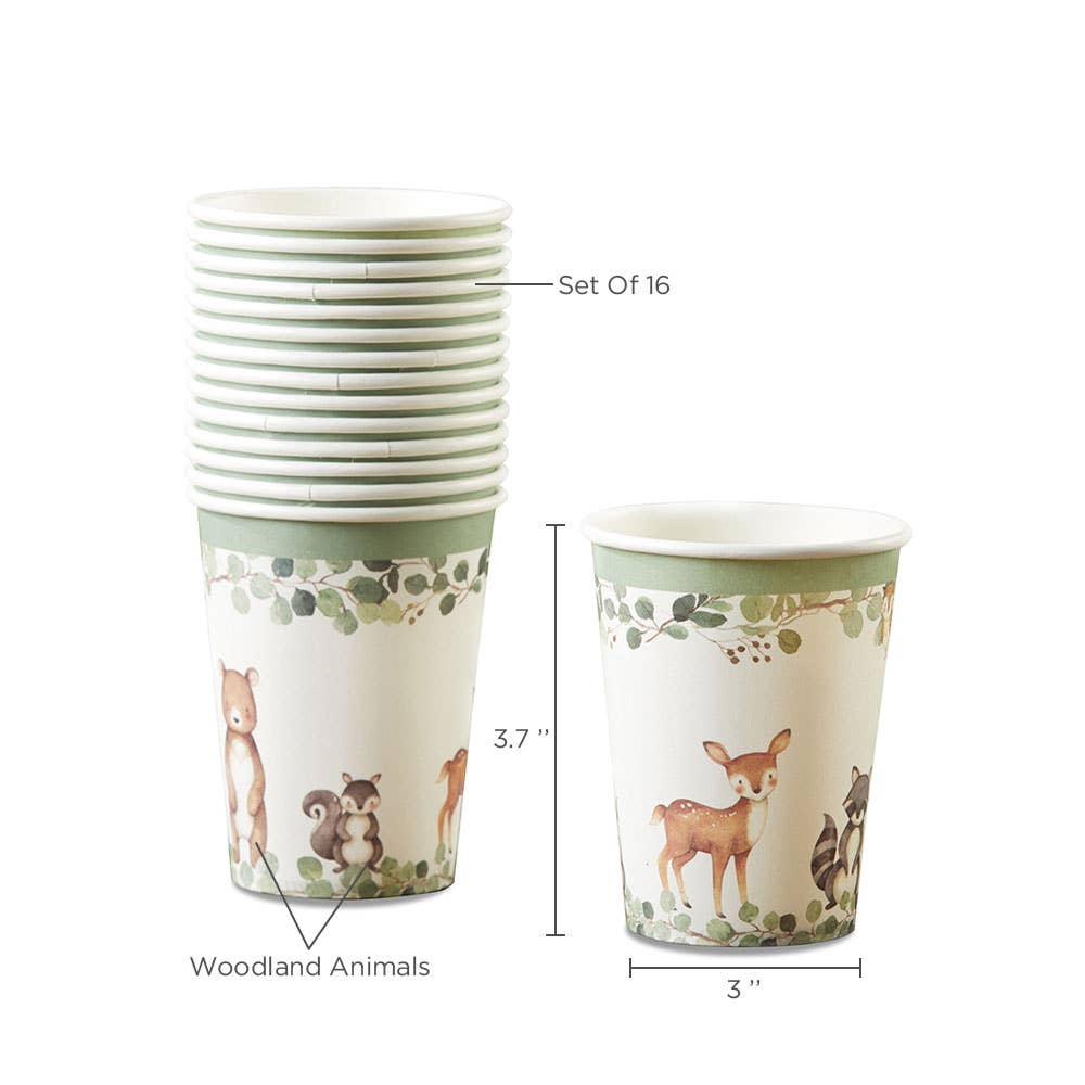 Woodland Baby Shower Cups 16ct