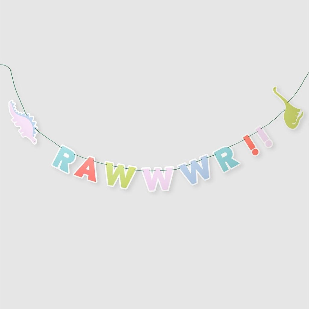 Pastel Dinosaur Party Banner