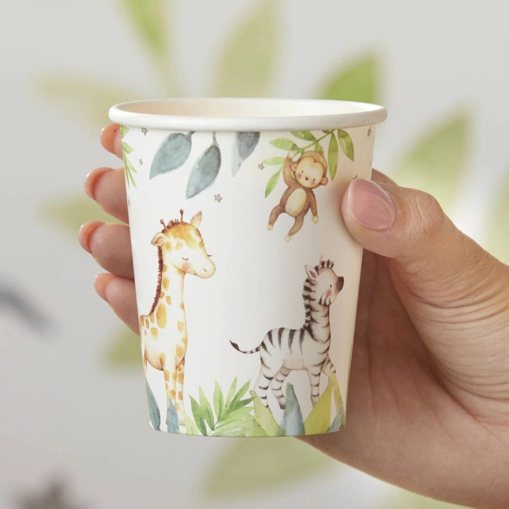 Safari Baby Shower Paper Cups 16ct