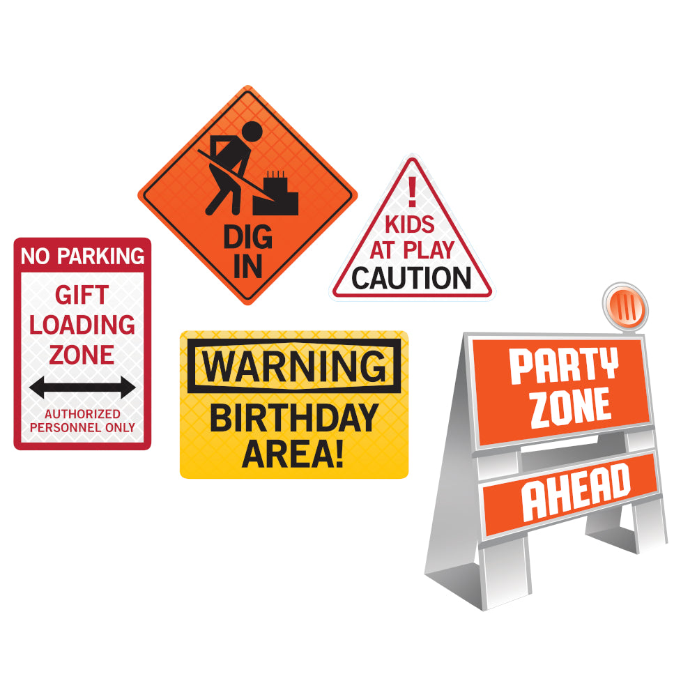 Under Construction Decoration Sign Set