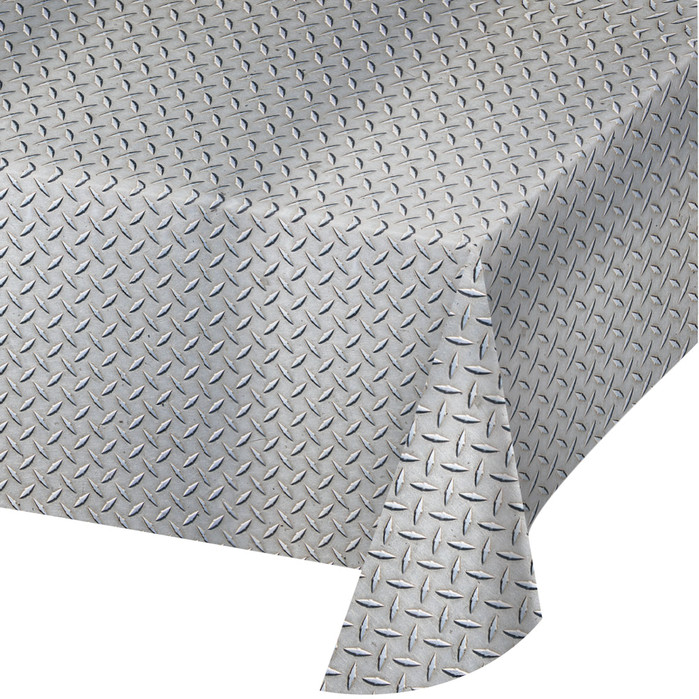 Diamond Plate Plastic Table Cover