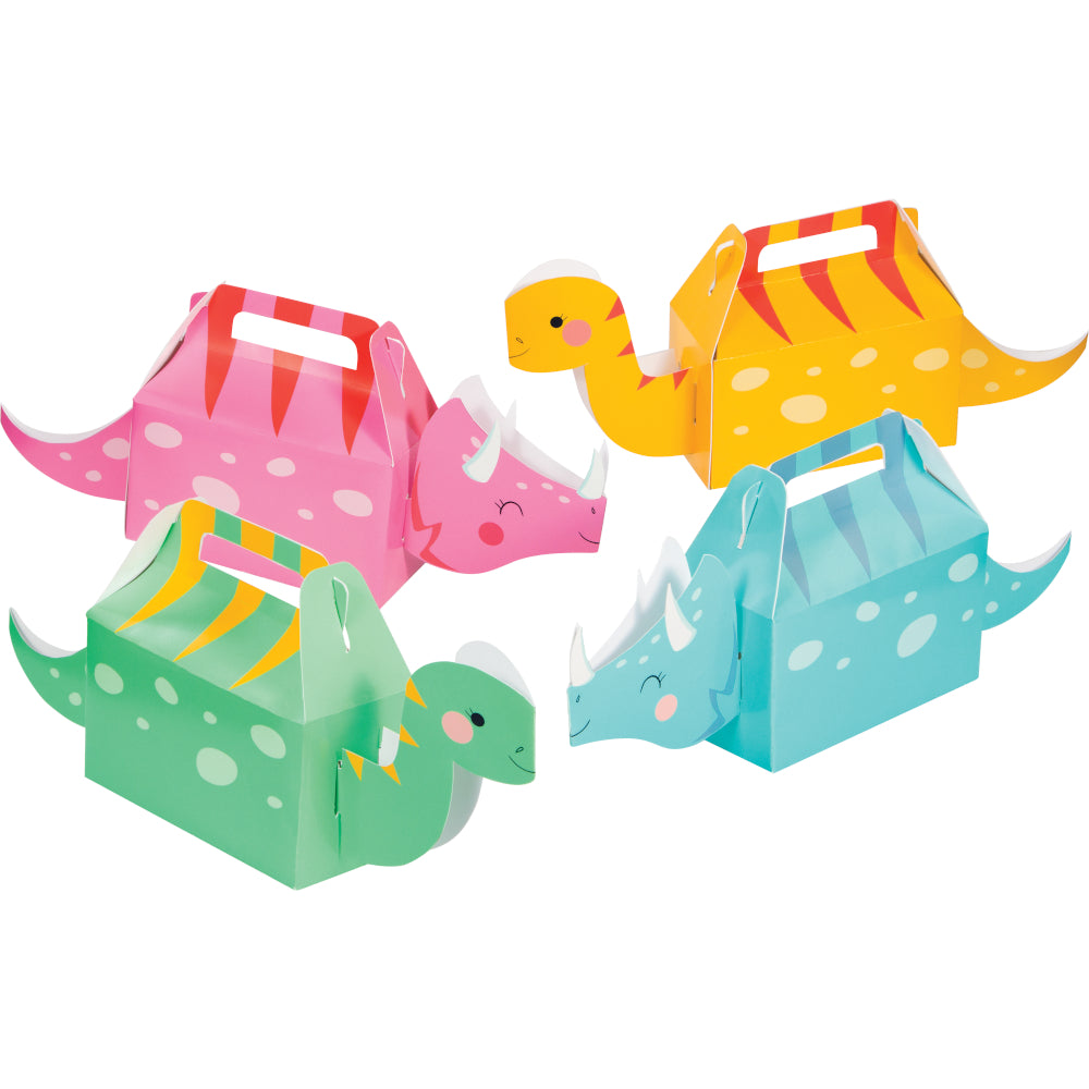 Girl Dinosaur Favor Boxes 4ct