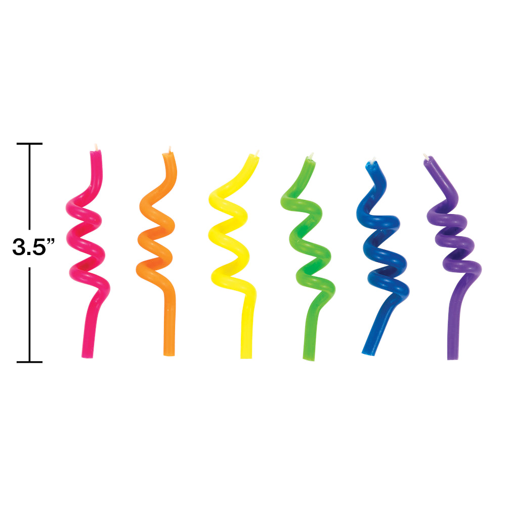 Multicolor Coil Birthday Candles