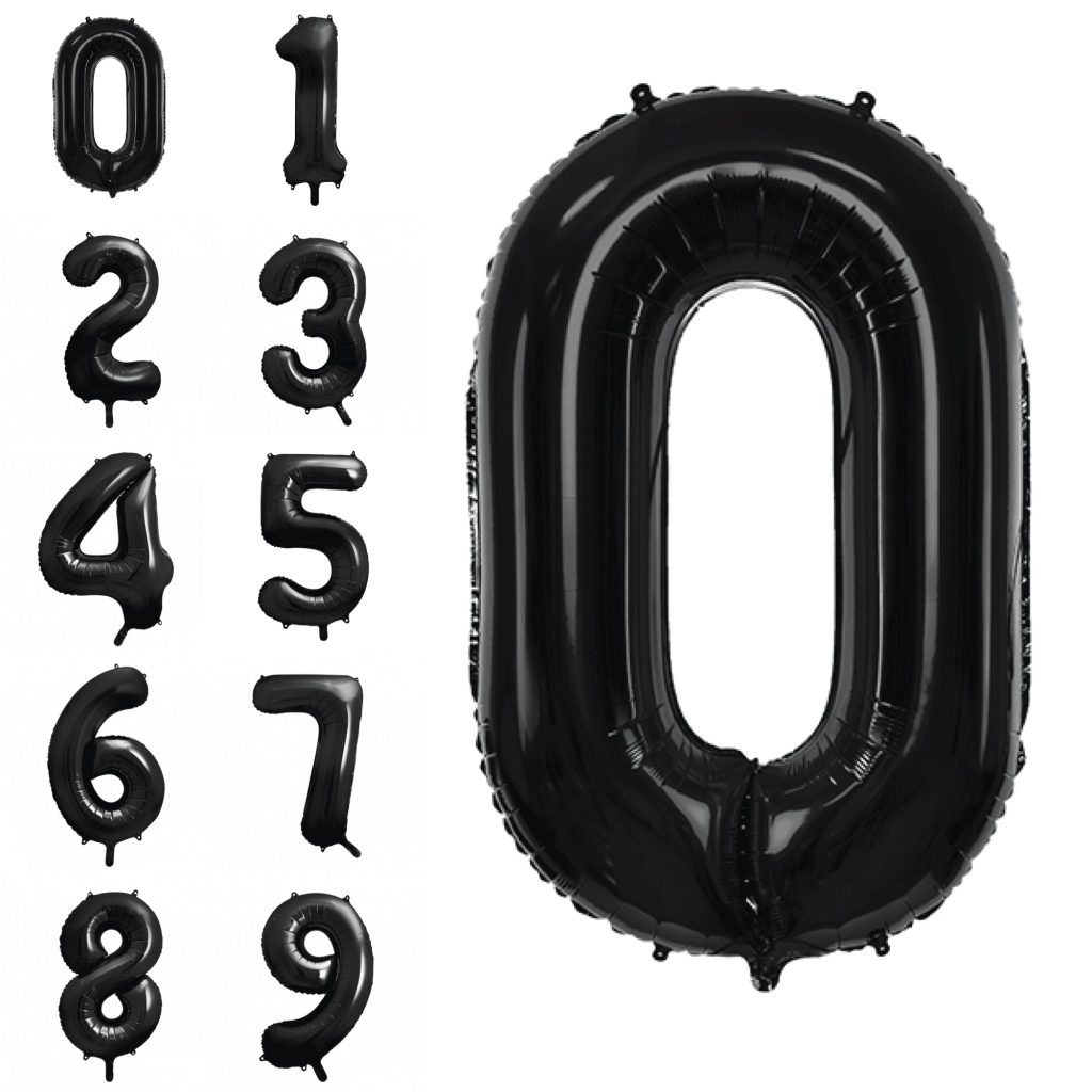 34″ Black Number Balloon 0-9