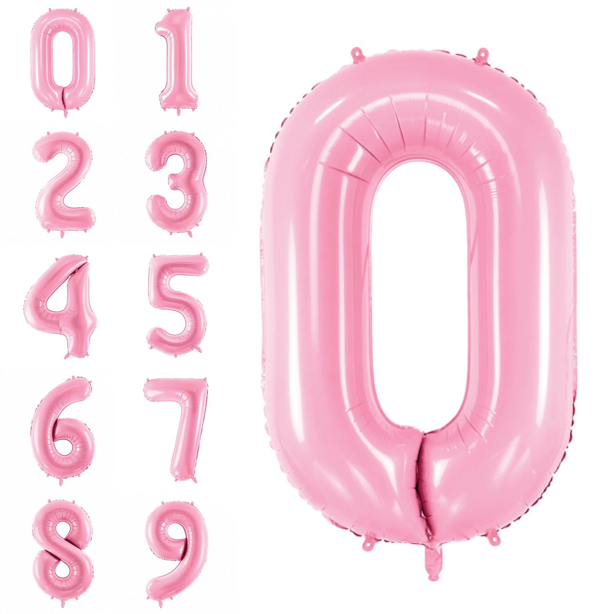 34″ Pink Number Balloon 0-9