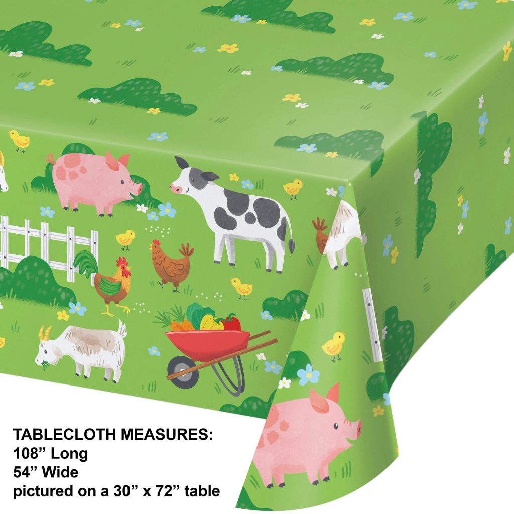 Farm Animals Paper Table Cover