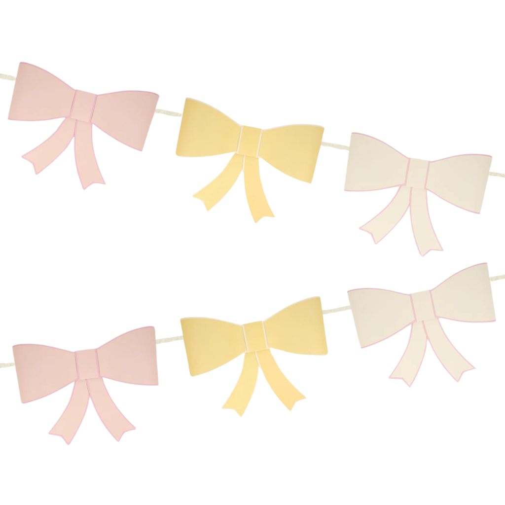 3D Pastel Paper Bow Garland 8ft