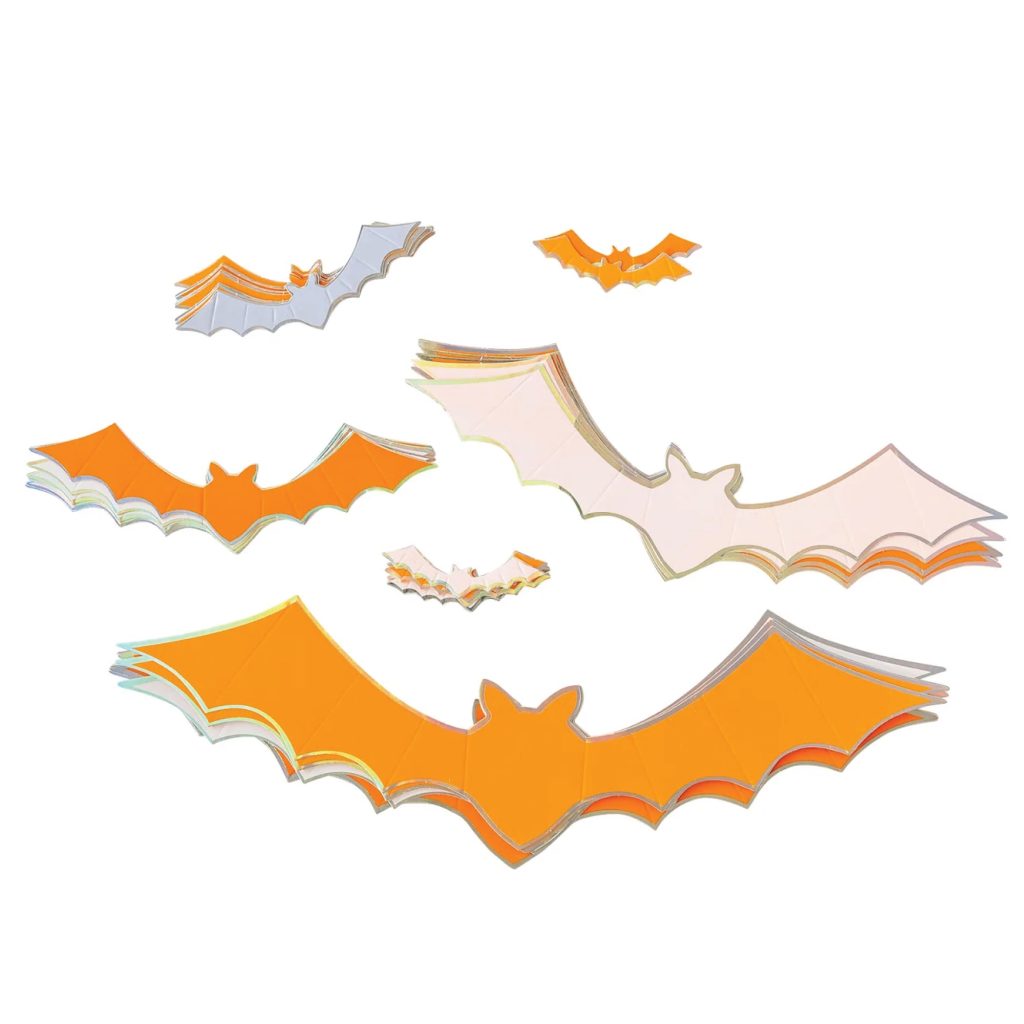 Orange & Pink Halloween Bat Wall Decorations 50ct