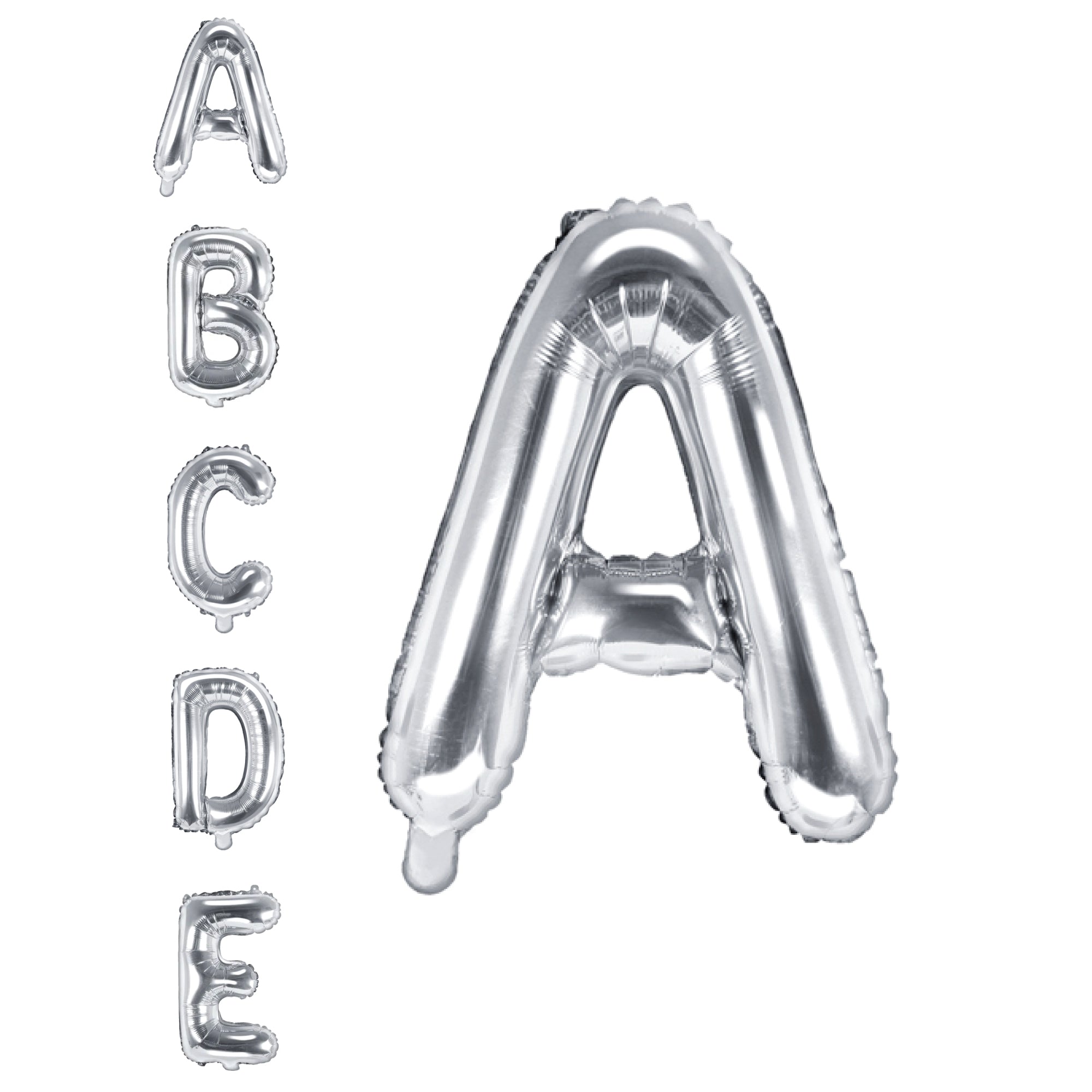 13in Air-Filled Silver Letter Balloon