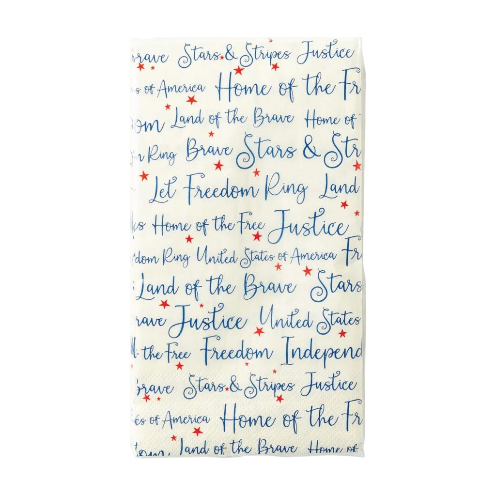 Americana Words Paper Guest Towels 24ct