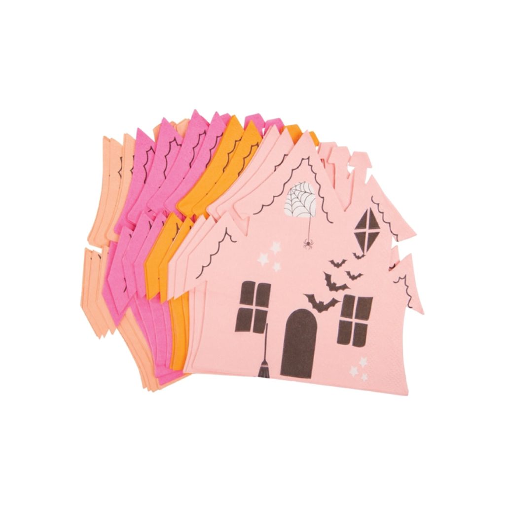 Assorted Pink Haunted House Dessert Napkins 20ct