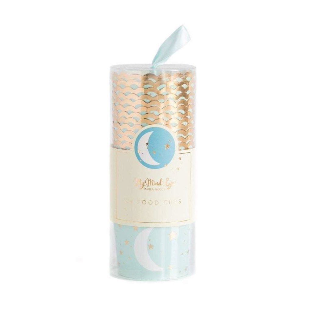 Baby Blue Moon And Star Food Cups 24ct