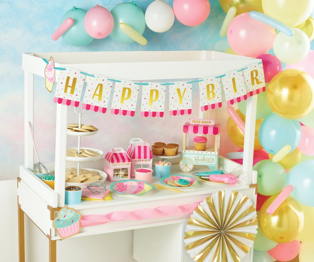 Cupcake Happy Birthday Banner 8ft