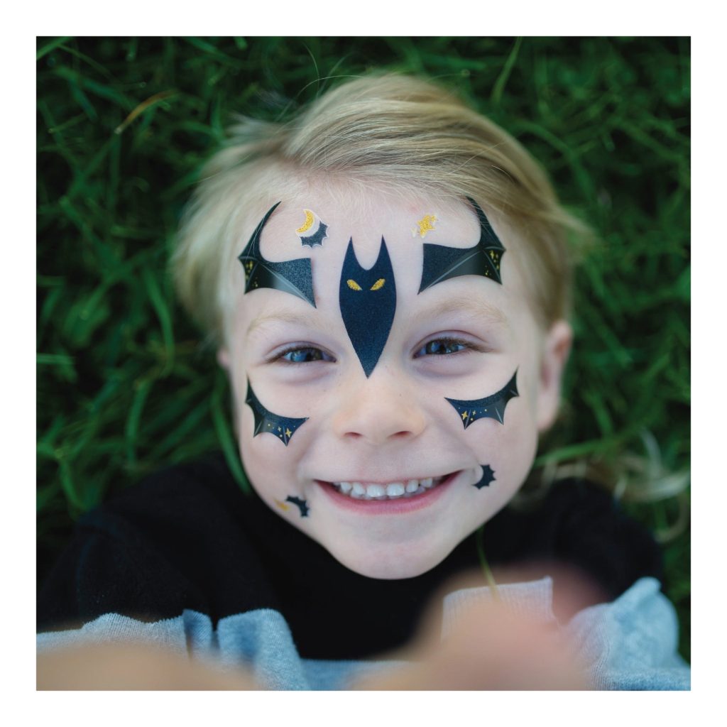 Bat Superhero Face Stickers 8ct