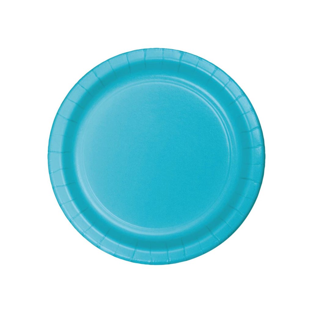 Bermuda Blue Paper Dessert Plates 24ct