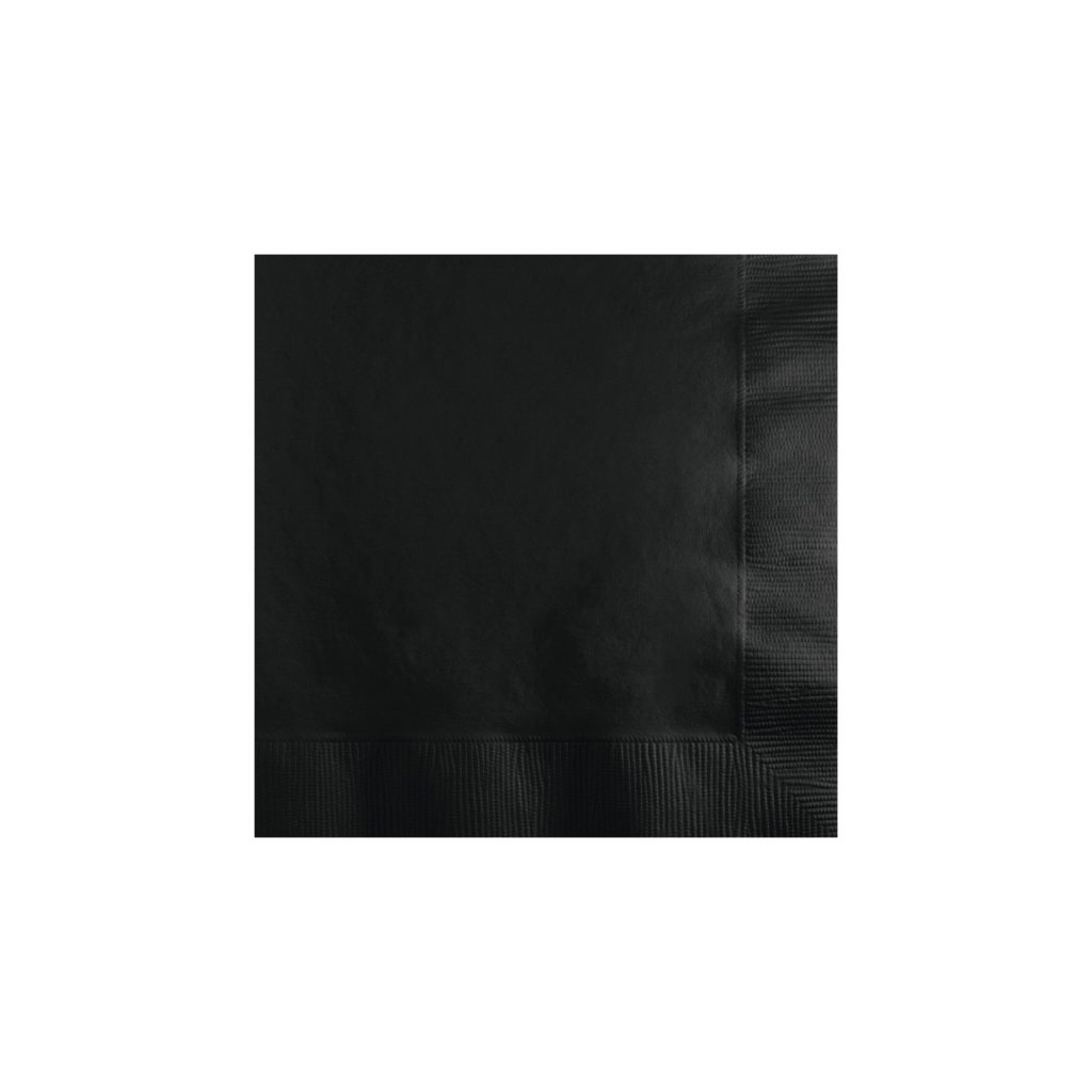 Black Paper Dessert Napkins 20ct