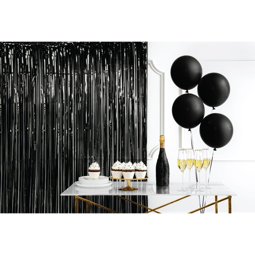 Black Fringe Curtain