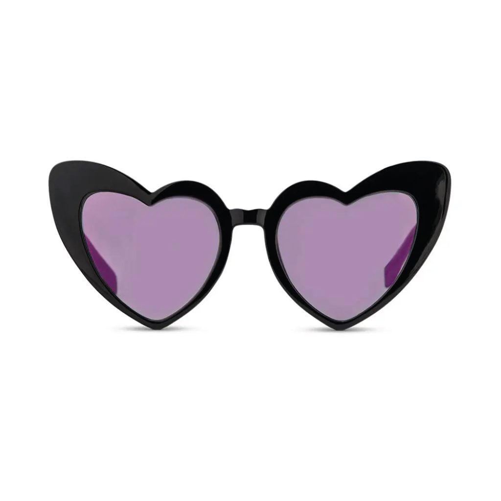 Black Heart Plastic Sunglasses 1ct