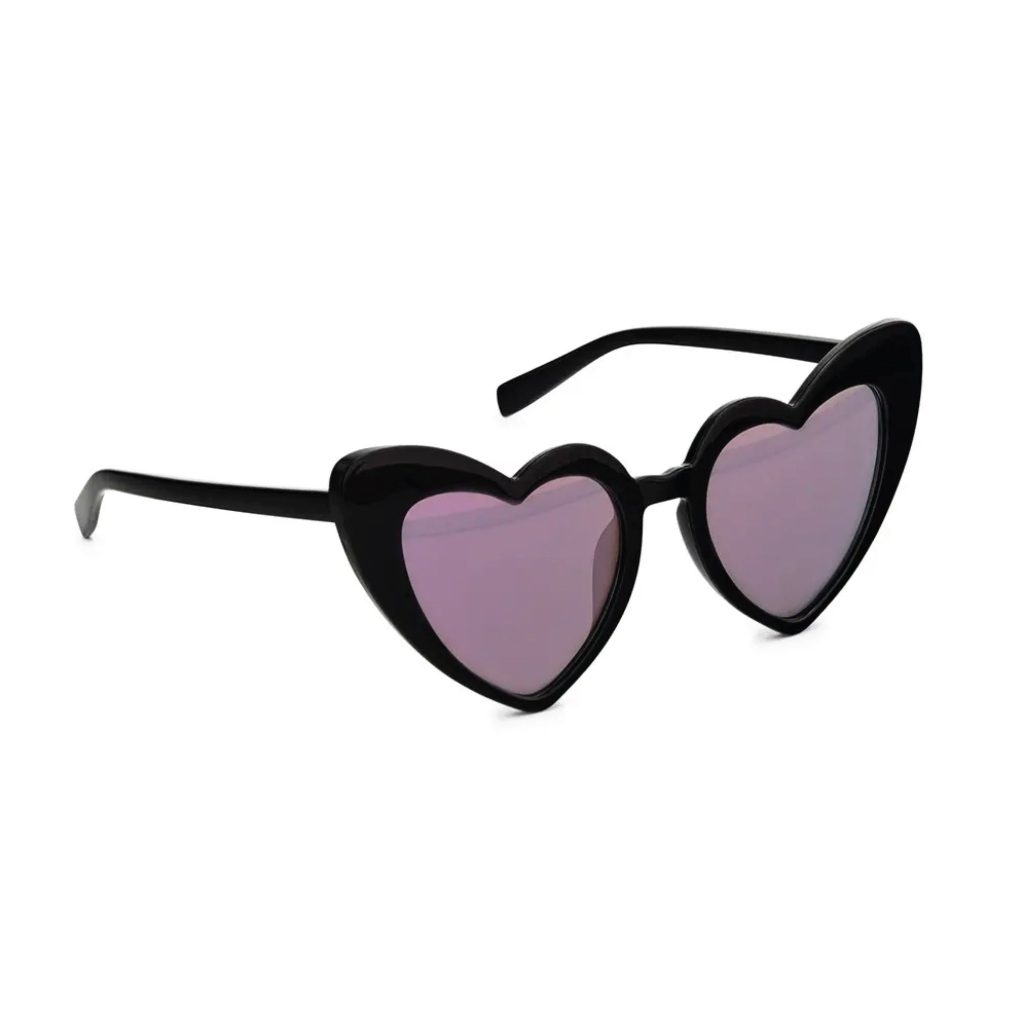 Black Heart Plastic Sunglasses 1ct