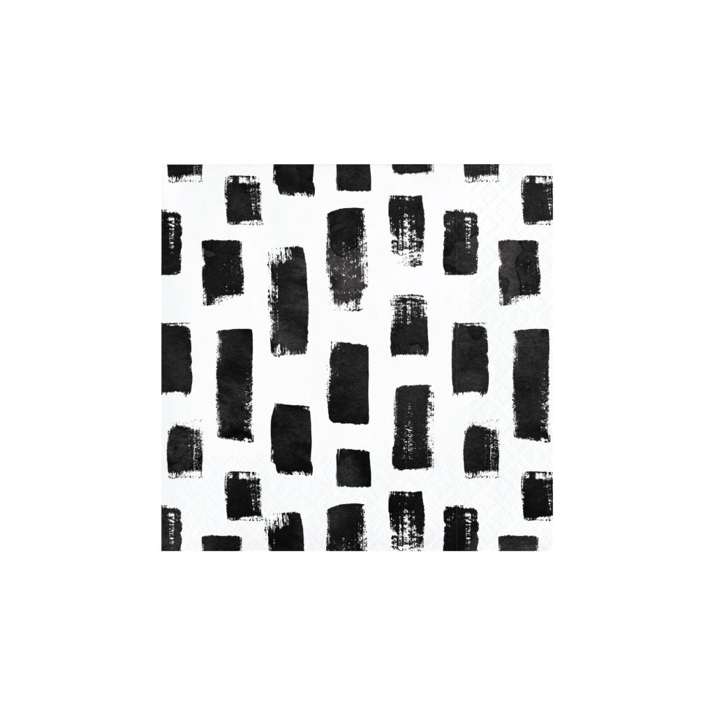 Black & White Abstract Dessert Napkins 24ct