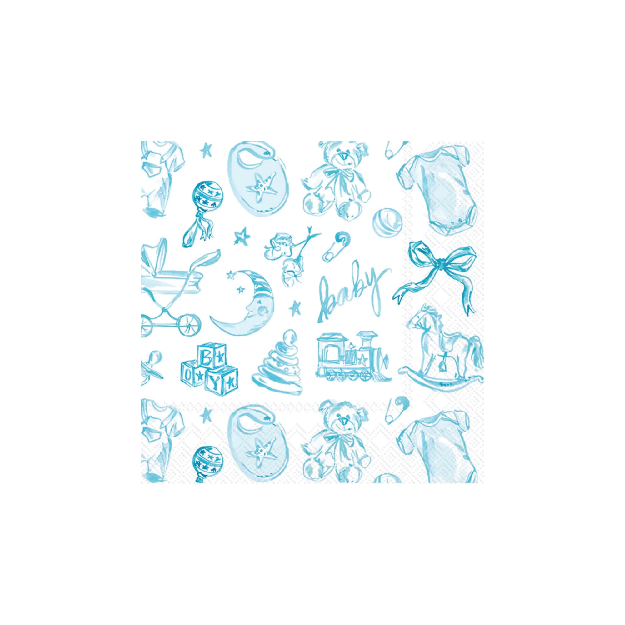 Blue Baby Icon Dessert Napkins 20ct