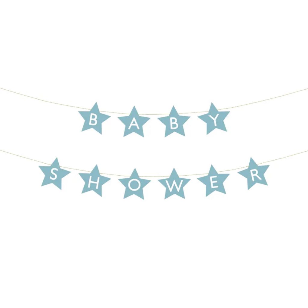 Blue Star Baby Shower Banner 9.5ft