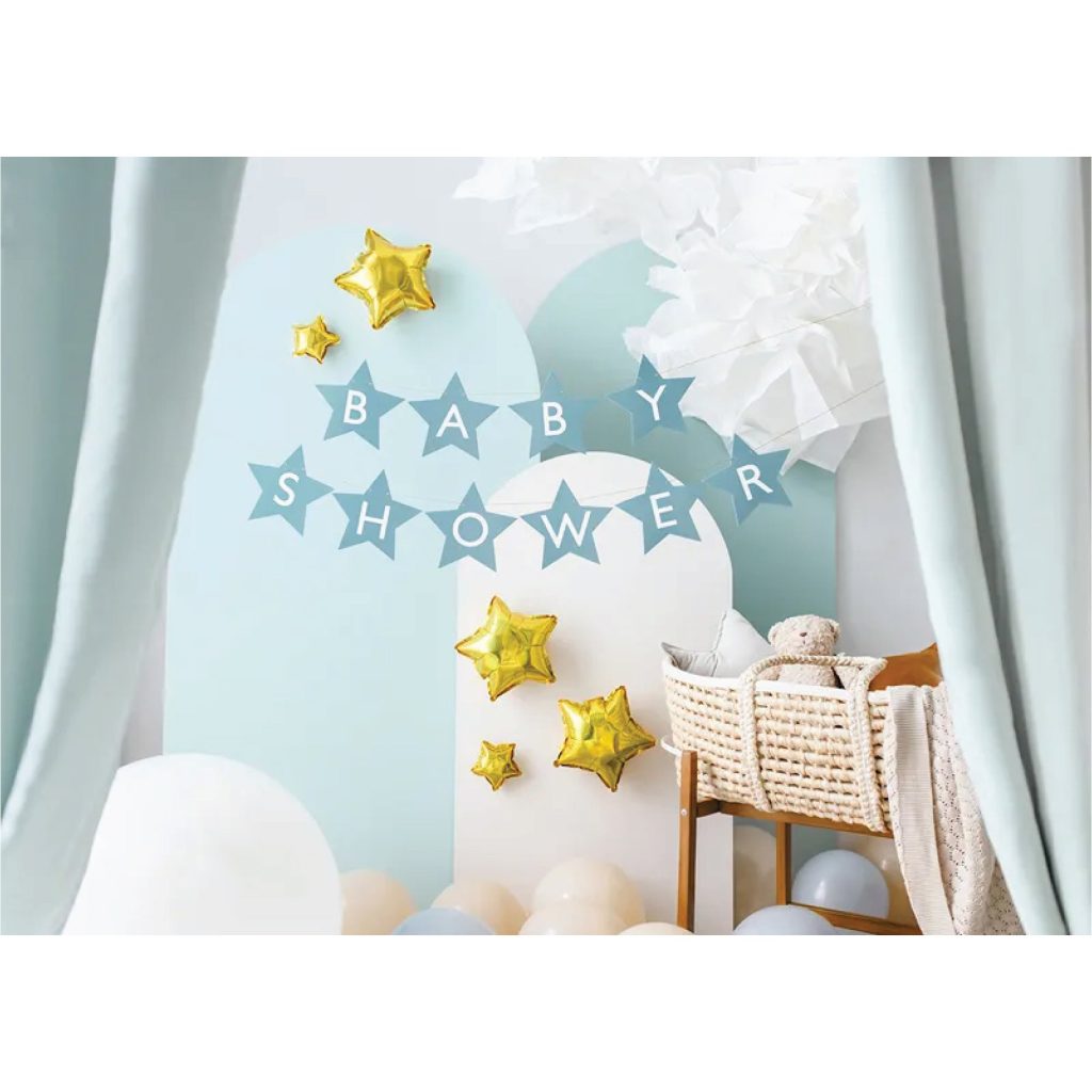 Blue Star Baby Shower Banner 9.5ft