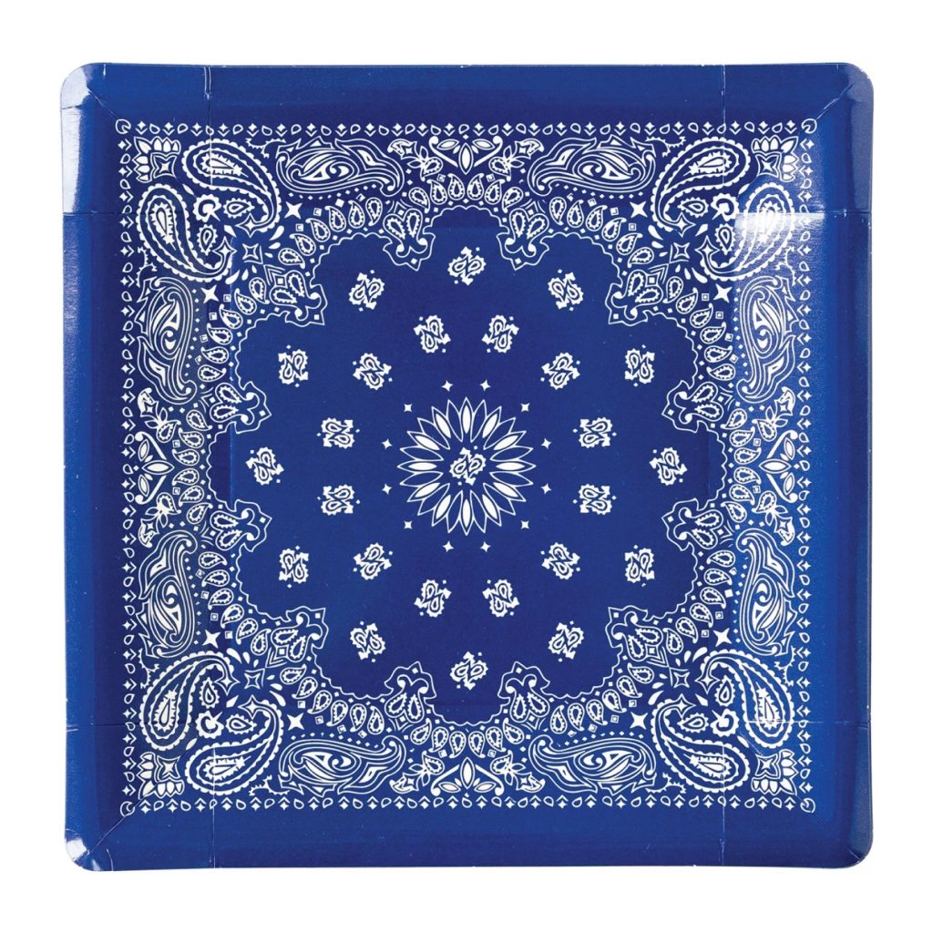 Blue Bandana Lunch Plates 8ct