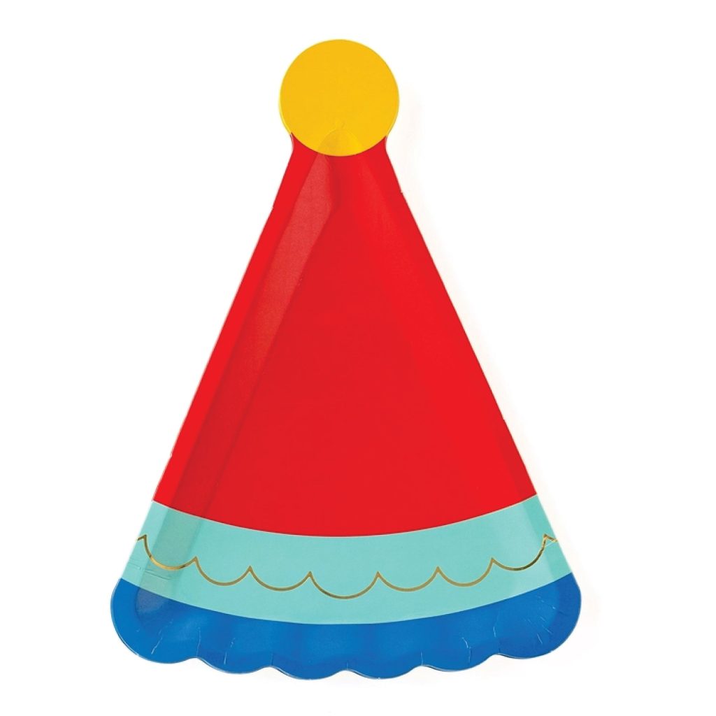 Red & Blue Birthday Hat Lunch Plates 8ct