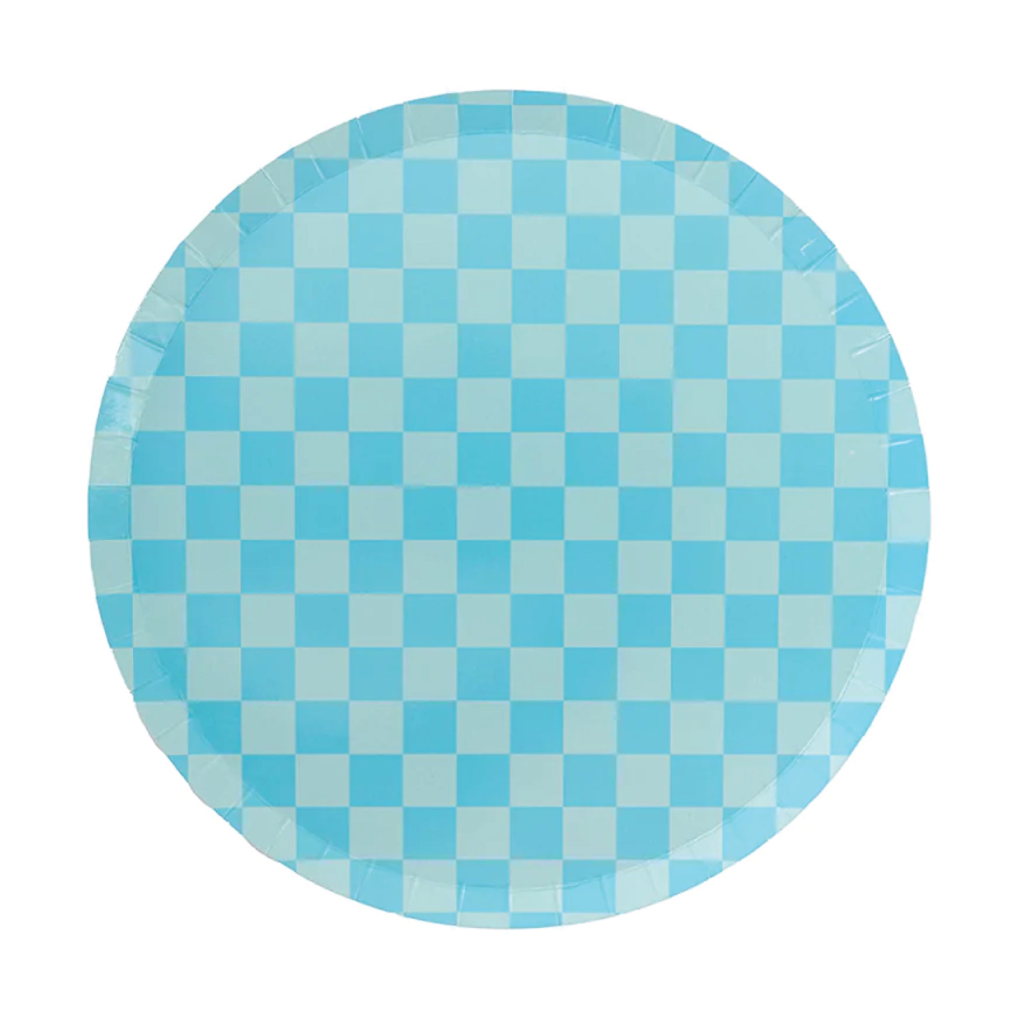 Blue Checkered Dessert Plates 8ct