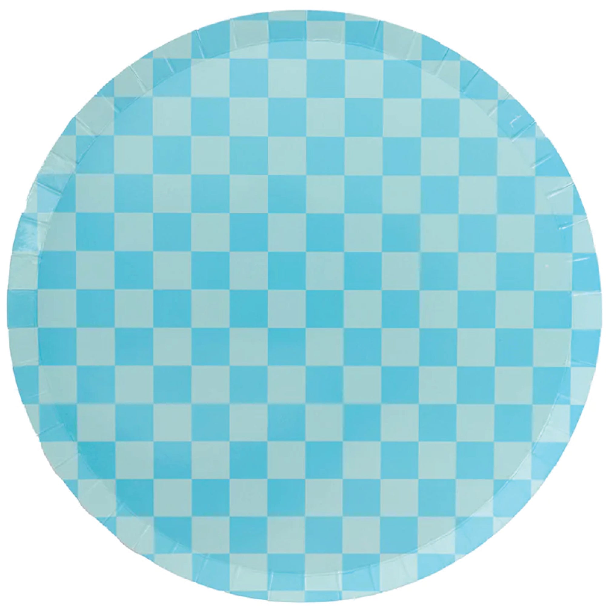 Blue Checkered Dinner Plates 8ct