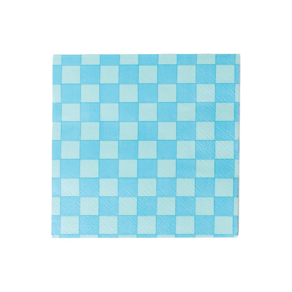 Blue Checkered Lunch Napkins 16ct