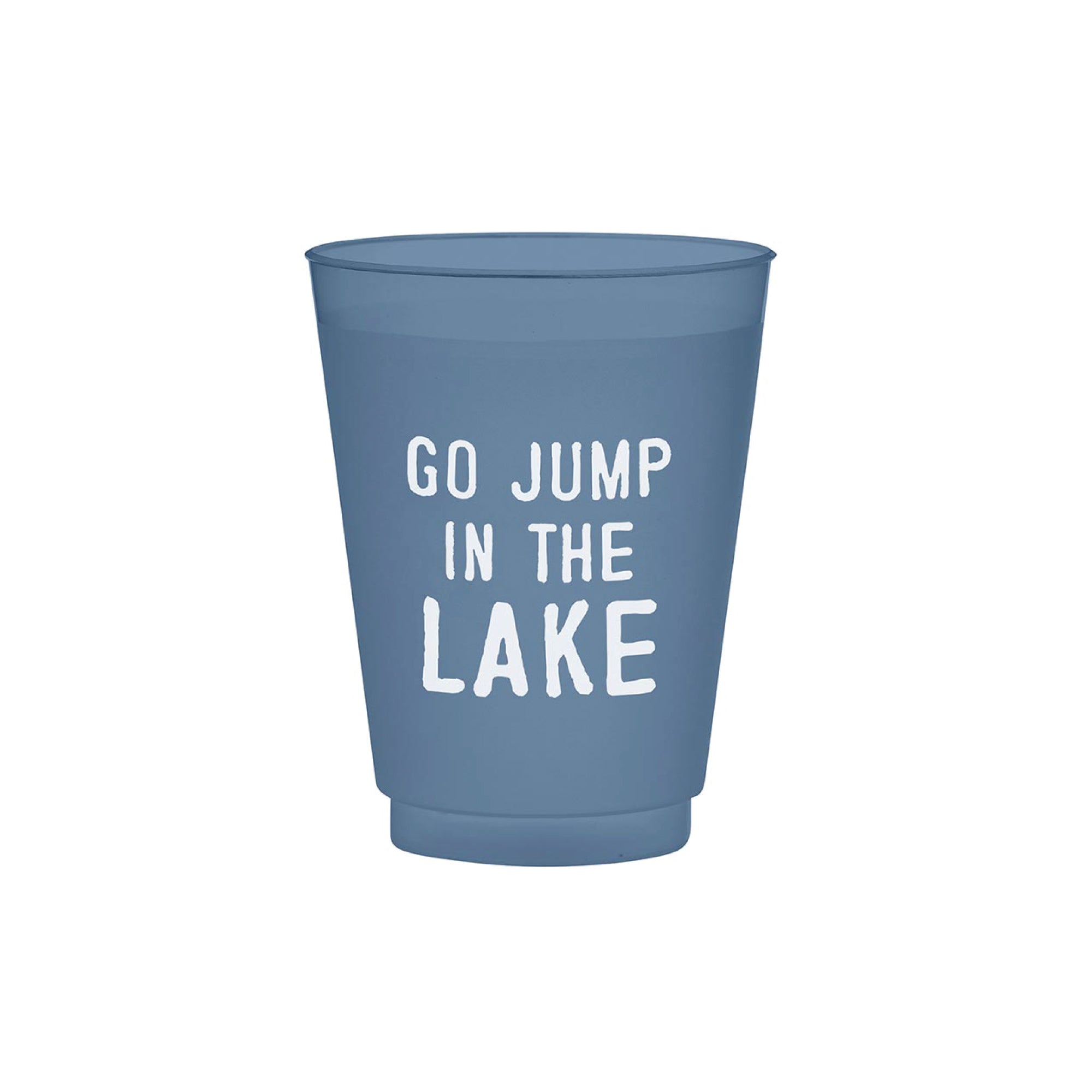 Blue Go Jump In The Lake Frosted Plastic Cups 8ct