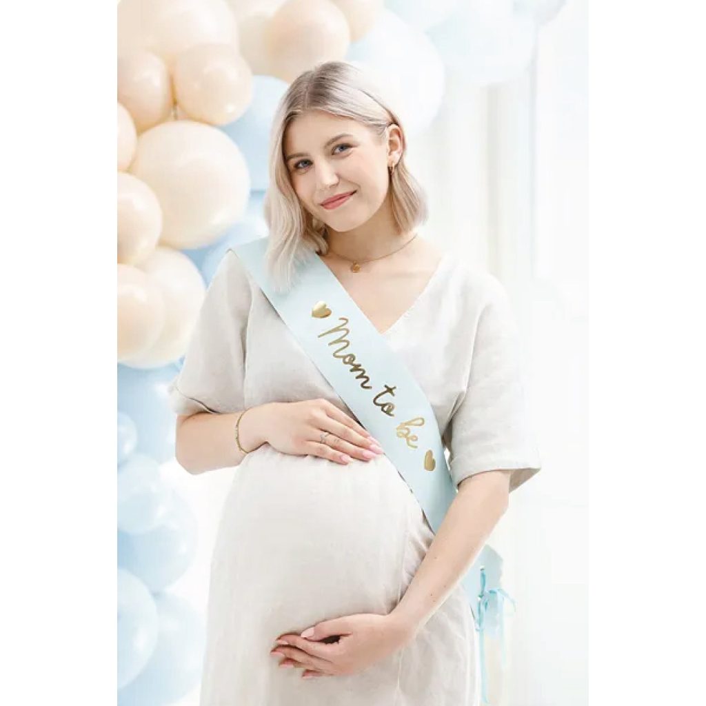 Blue Mom-to-Be Sash