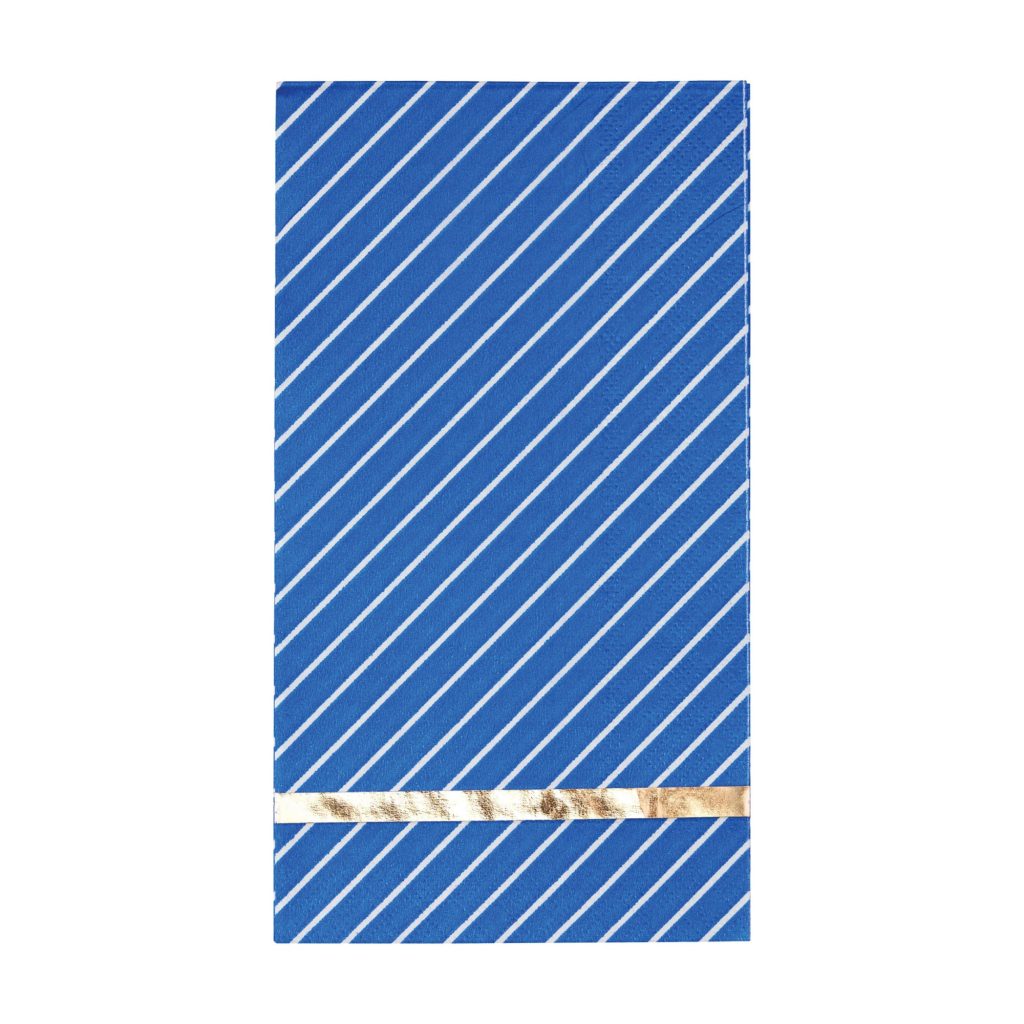 Blue & White Striped Paper Guest Towels 20ct