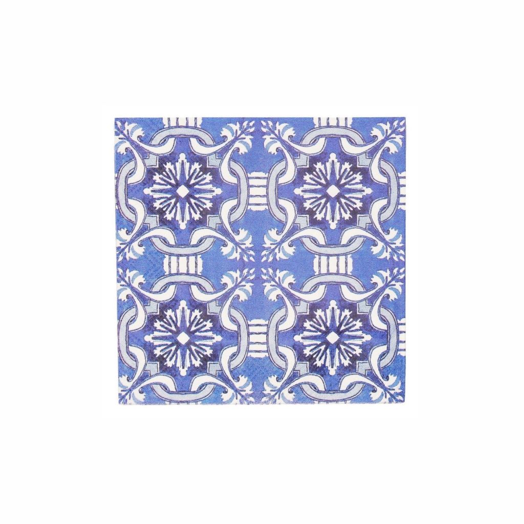 Blue Moroccan Dessert Napkins 20ct