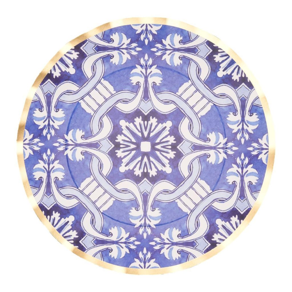 Blue Moroccan Wavy Dinner Plates