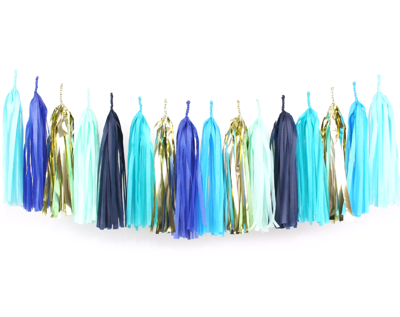 Blue Party Tassel Garland Kit 5ft