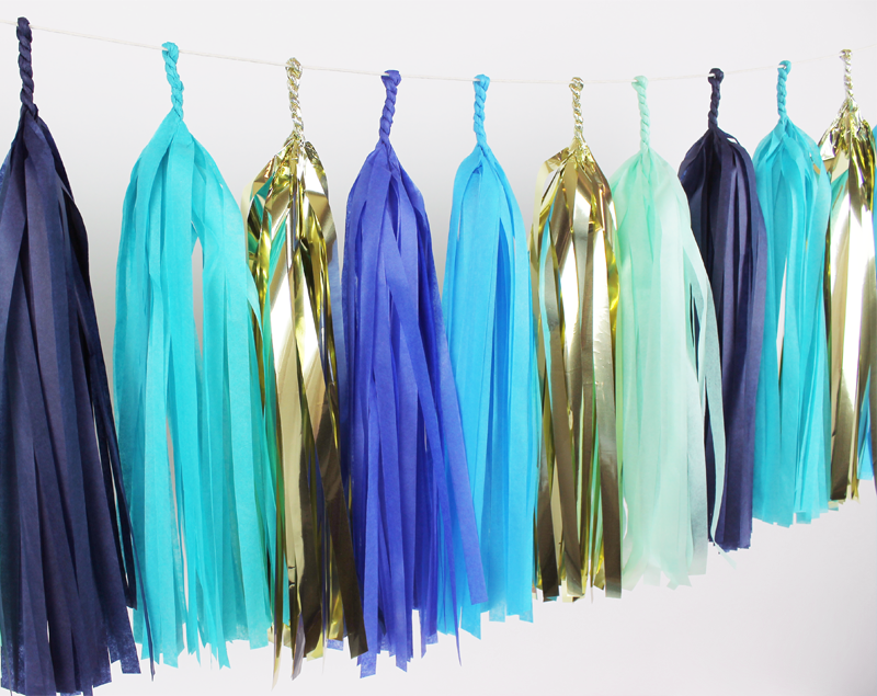 Blue Party Tassel Garland Kit 5ft