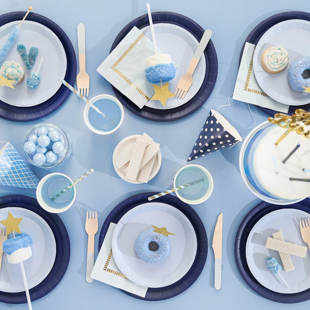 True Navy Blue Paper Dessert Plates 10ct