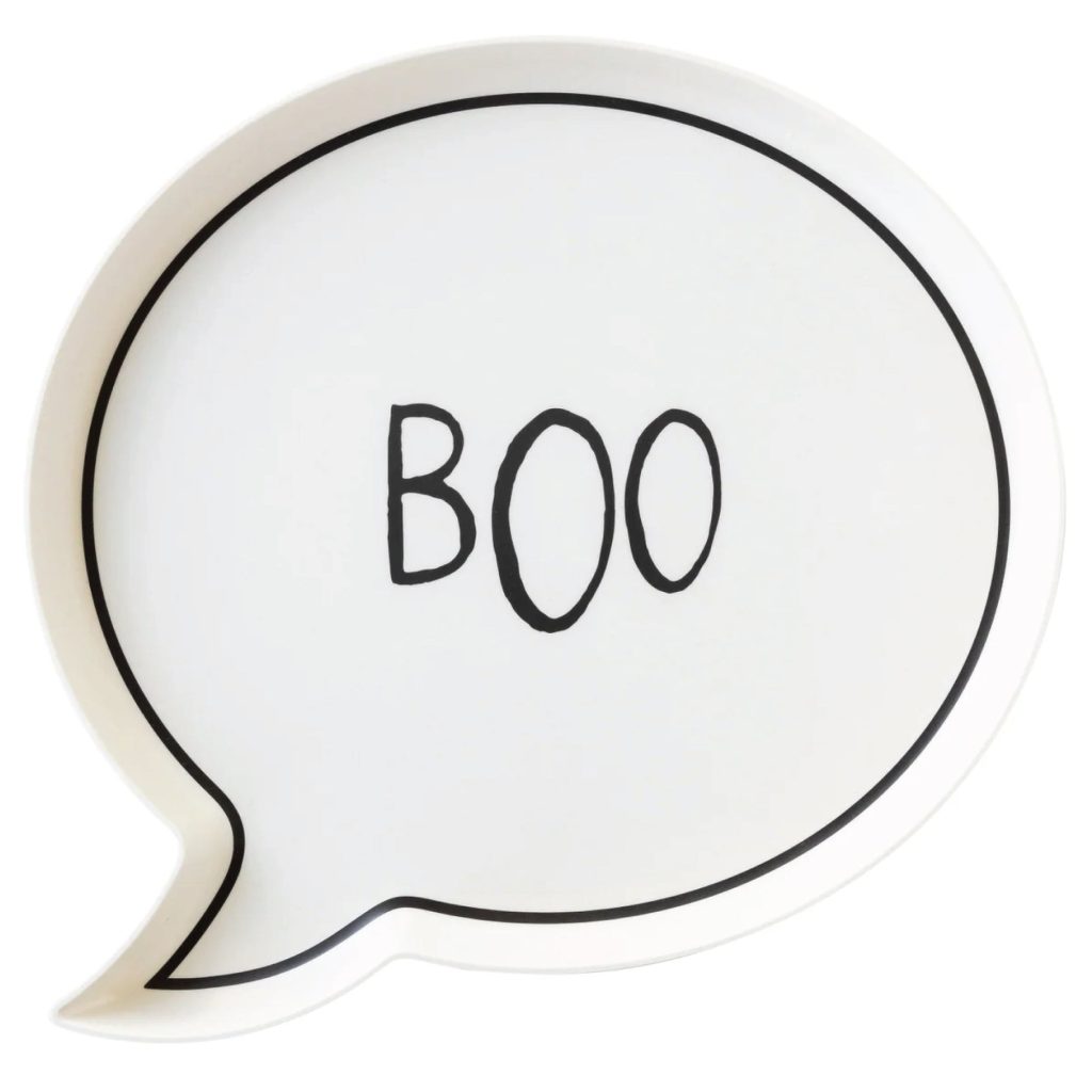 Boo Halloween Bamboo Serving Platter