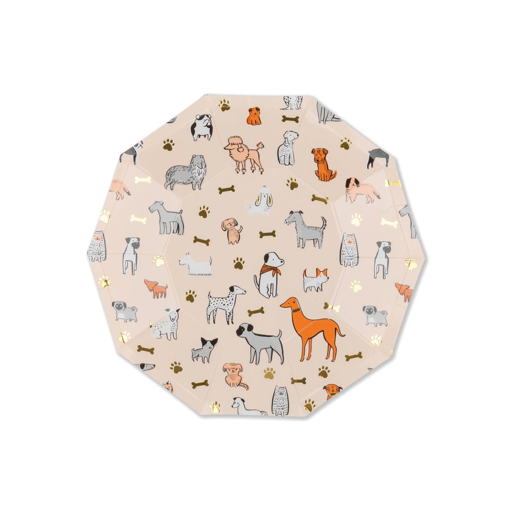 Bow Wow Dog Dessert Plates 8ct