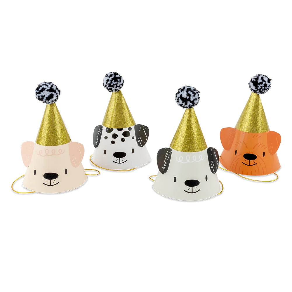 Bow Wow Dog Party Hats 8ct